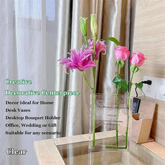 Clear Acrylic Book Shaped Vase 