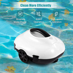 Cordless Full Automatic Robotic Self-Parking Pool Vacuum Cleaner 