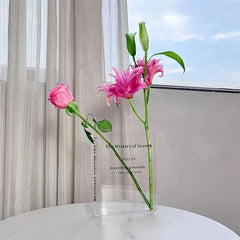 Clear Acrylic Book Shaped Vase 