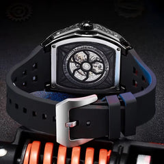 Men's Mechanical Automatic Skeleton Watch Waterproof Steel Case