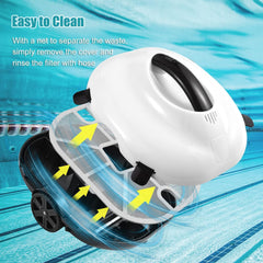 Cordless Full Automatic Robotic Self-Parking Pool Vacuum Cleaner 