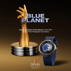 High-End Blue Planet Luxury Mechanical Automatic Watch w/Titanium Case