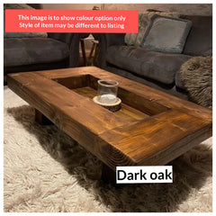 Rustic Handmade Solid Wood Sleeper Coffee Table 