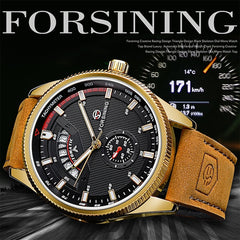 Men's Luxury Mechanical Automatic Watch w/Leather Band