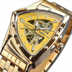 Men's Triangle Automatic Skeleton Mechanical Watch Business/Casual