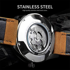 Men's Luxury Mechanical Automatic Watch w/Leather Band