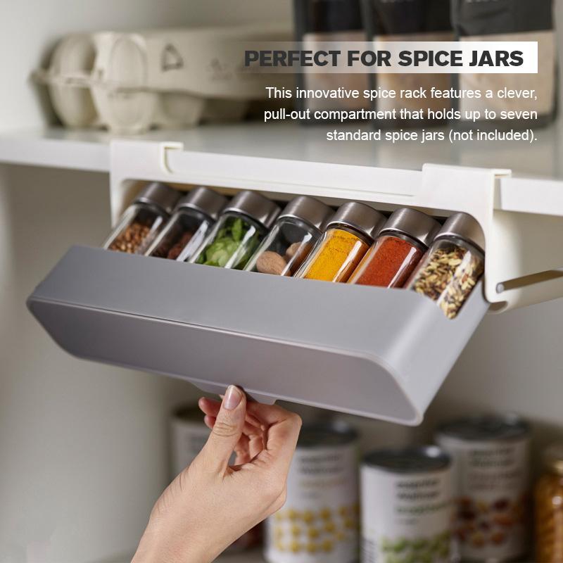 Kitchen Self-Adhesive Cabinet Spice Organizer