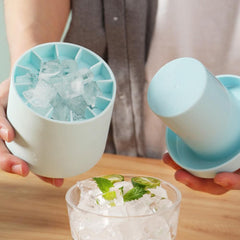 Portable Silicone Cylinder Ice Maker Bucket