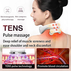 4D Smart Neck/Shoulder Massager w/Heat Compression for Deep Tissue Pain Relief