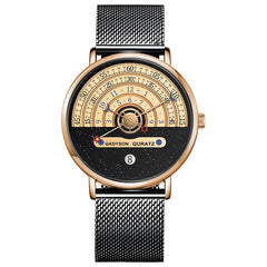 Men's Starry Sky Creativity Casual Quartz Calendar Watch