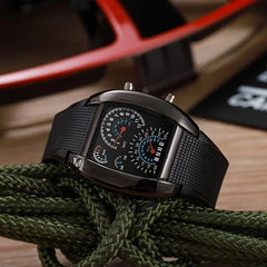 Men's LED Aviation-Style Sports Watch 