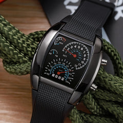 Men's LED Aviation-Style Sports Watch 