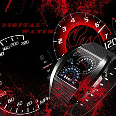 Men's LED Aviation-Style Sports Watch 