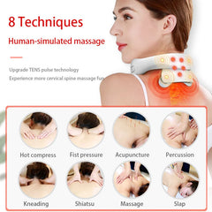 4D Smart Neck/Shoulder Massager w/Heat Compression for Deep Tissue Pain Relief