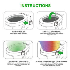 Toilet Multicolor Motion Sensor LED Night Light