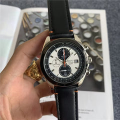 Seiko Flight Chronograph Watch w/Leather Band