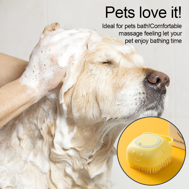 Soft Silicone Dog Grooming Shampoo Brush